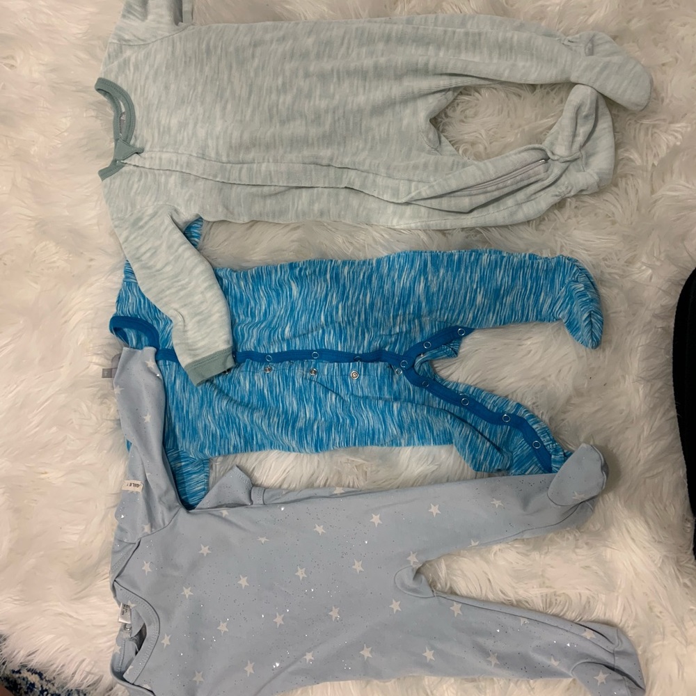 Footies and pajamas baby boy 6m bundle